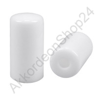 Bass button 7,5x15mm H2,5mm white