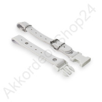 Back strap 27-43 cm leather / felt, white