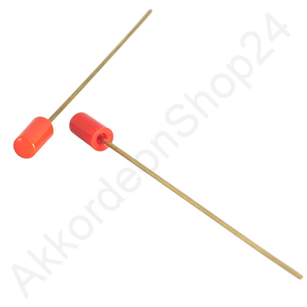 Luftknopf / Bassknopf 7,5x14mm mit Draht, rot