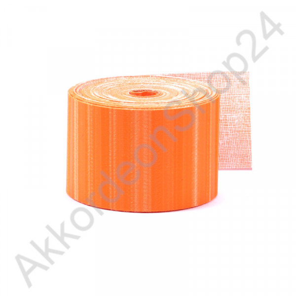 Balgstreifen / Kaliko - 24mm breit - orange gestreift