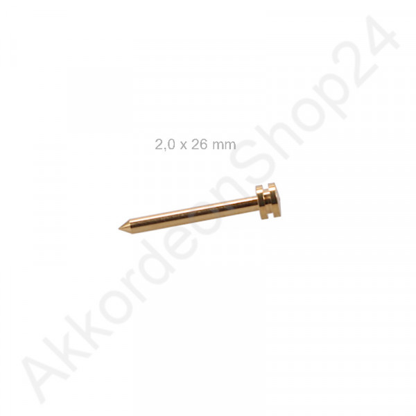 2,0x26mm bellows pin waisted head color gold