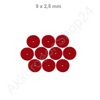 10Stk. Filzringe 9 x 2,5 mm, rot