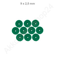 10Stk. Filzringe 9 x 2,5 mm, grün