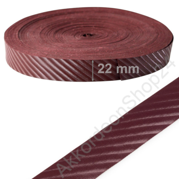 80m Balgstreifen 22mm breit gestreift, bordeaux