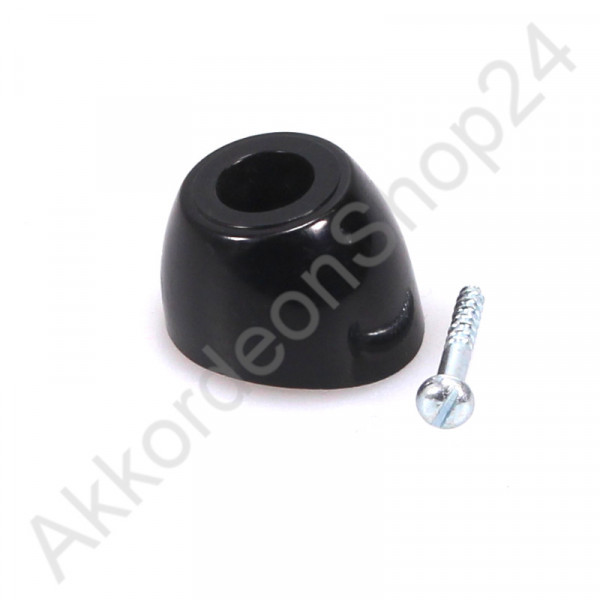 Ø20x15mm Bassfuß Kunststoff schwarz mit Schraube