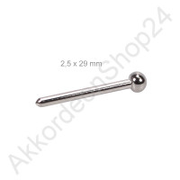 2,5x29mm belows pin rounded head nickel
