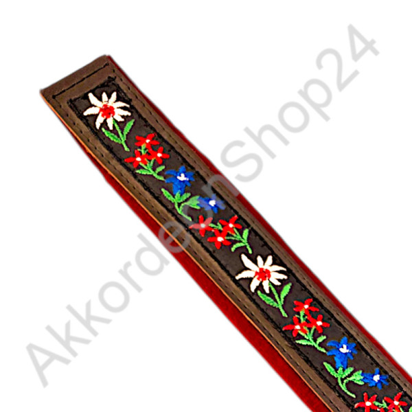 540x50mm Leder/Samt rot