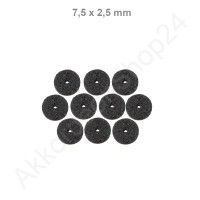10Stk. Filzringe 7,5x2,5 mm, schwarz