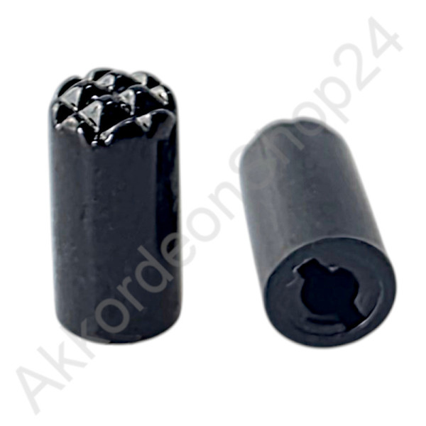 Weltmeister Bass button 7,5x15mm black fluted