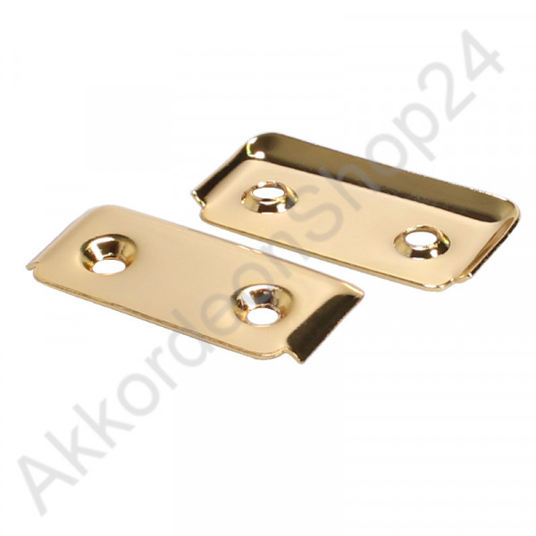 41x20mm Endblech für Bassriemen Farbton Gold