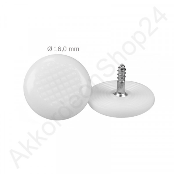 Ø16,0mm treble button fluted white