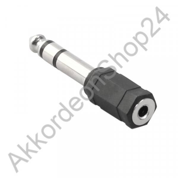 Adaptor 6.35 Jack(M)/3.5(F) stereo