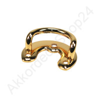 Strap bracket U-shaped with base plate, gold colour