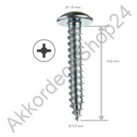 100pcs. screw 3,0x16mm TFR, galvanized