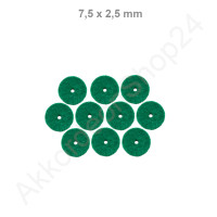 10 pcs. felt rings 7,5x2,5 mm, green