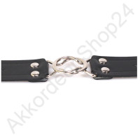 Back strap 36-48 cm leather, black