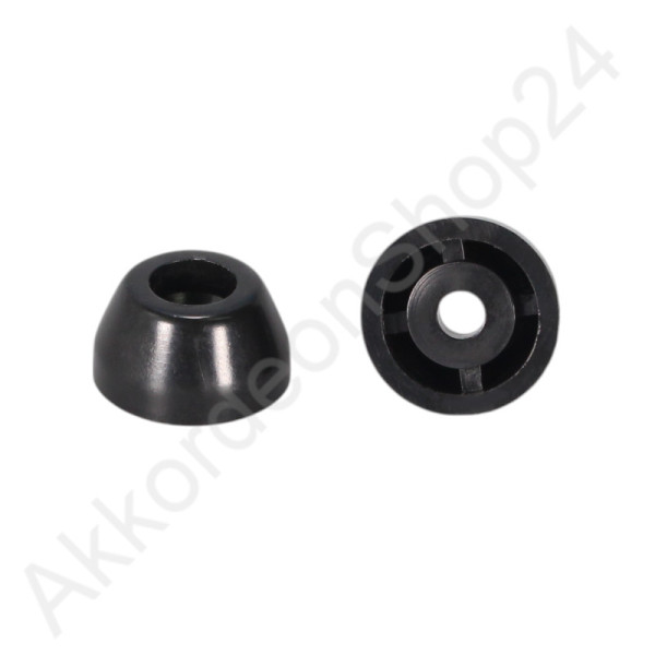 Ø18x10mm Bassfuß schwarz