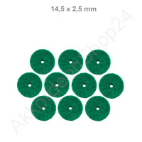 10Stk. Filzringe 14,5 x 2,5 mm, grün