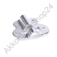 Metal plate for bass strap adjuster, chrome