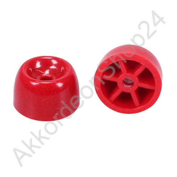 Ø22x13mm Bassfuß Kunststoff rot