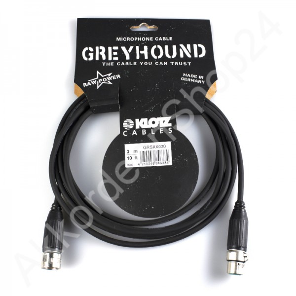 Klotz Greyhound XX030 Mikrofon- / XLR Kabel 3m