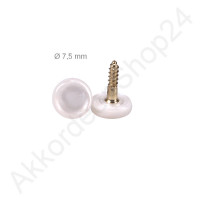 Ø7,5mm bass button pearl white