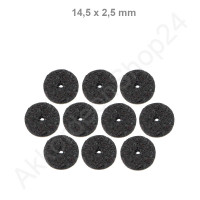 10Stk. Filzringe 14,5 x 2,5 mm, schwarz