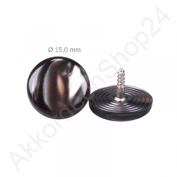 Ø15,0mm treble button pearl brown