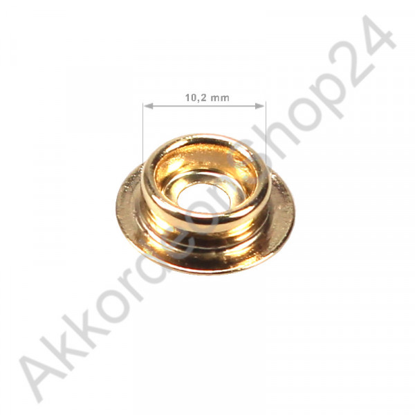 Ø10,2 mm Druckknopf Unterteil, Farbton Gold