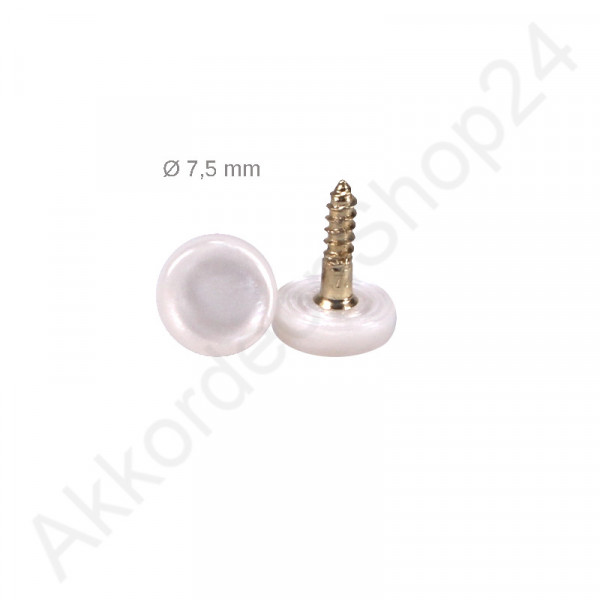 Ø7,5mm bass button pearl white