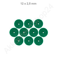 10Stk. Filzringe 12 x 2,5 mm, grün