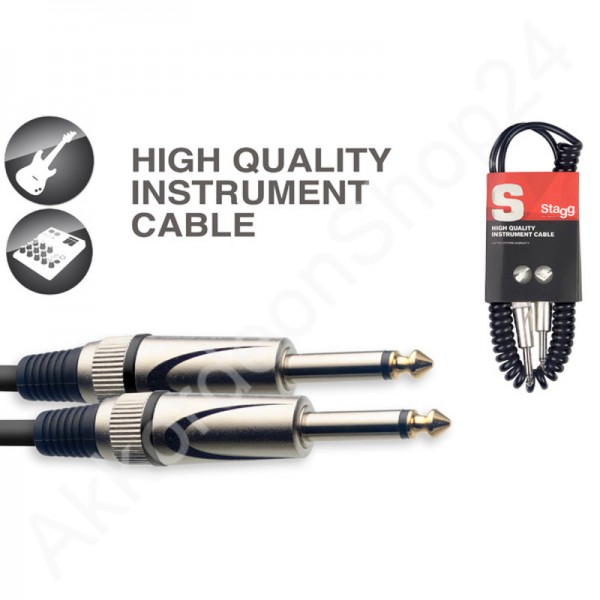 Stagg Instrument coiled cable SGCC3 DL - 3m