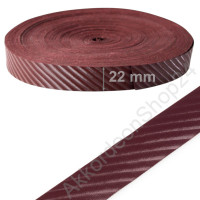 80m Balgstreifen 22mm breit gestreift, bordeaux
