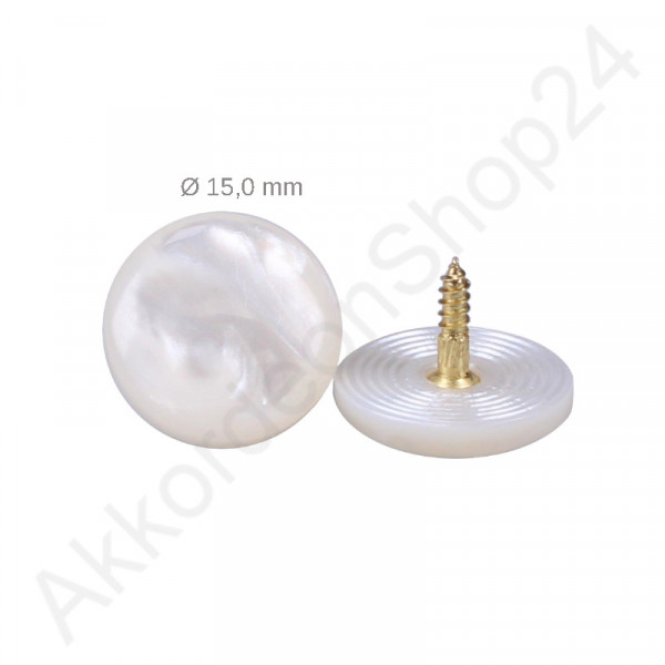 Ø15,0mm treble button pearl white