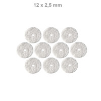 10 pcs. felt rings 12 x 2,5 mm, white