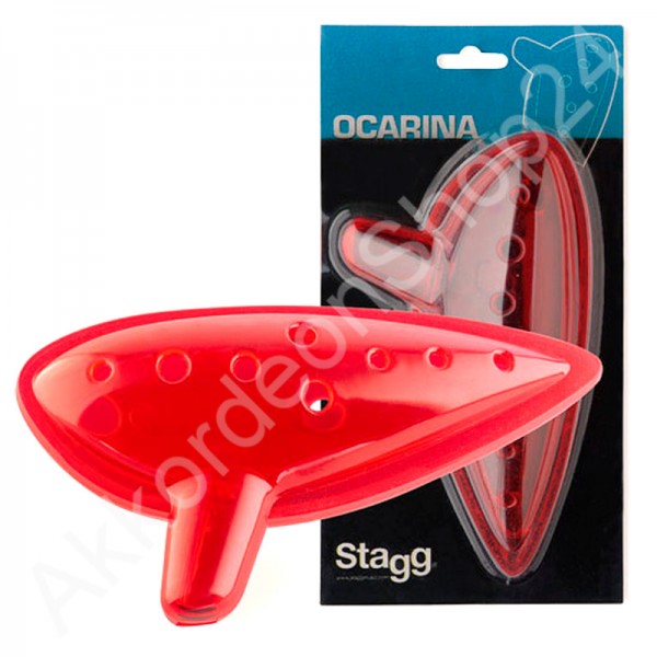 Stagg Plastik Ocarina - rot