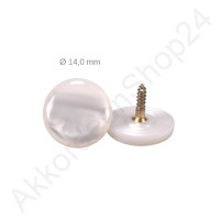 Ø14,0mm treble button pearl white 