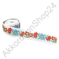 22mm white strap, edelweiss design