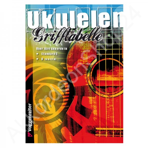 Grifftabelle für Ukulelen